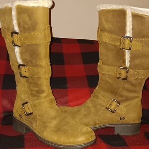 Born Women's Brown Buckle Winter Boots
